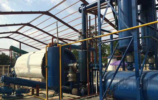 waste tyre rubber pyrolysis plant