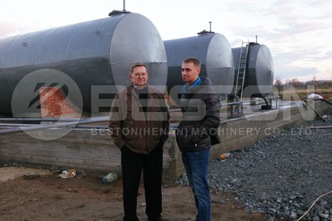 Installation of Beston Tyre Pyrolysis plant